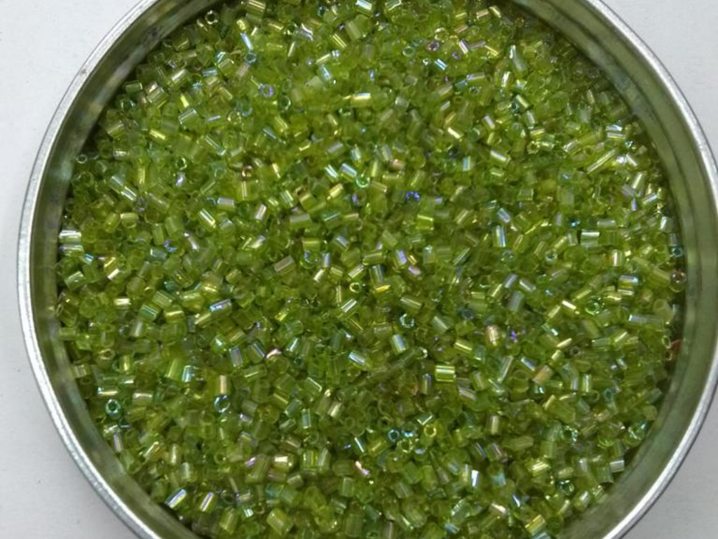 Green Transparent 2 Cut Glass Seed Beads- 2 mm (Wholesale)