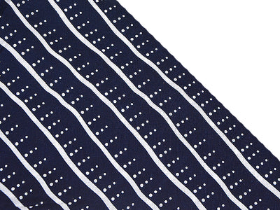 Dark Blue & White Stripes Pure Cotton Fabric