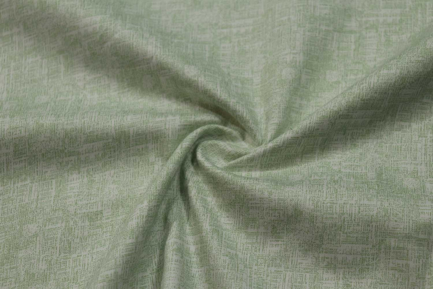 Light Sage Green Plain Printed Cotton Satin Fabric