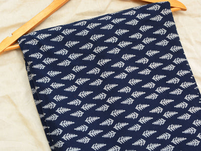 Indigo Ajrakh Blue Pure Cotton Fabric