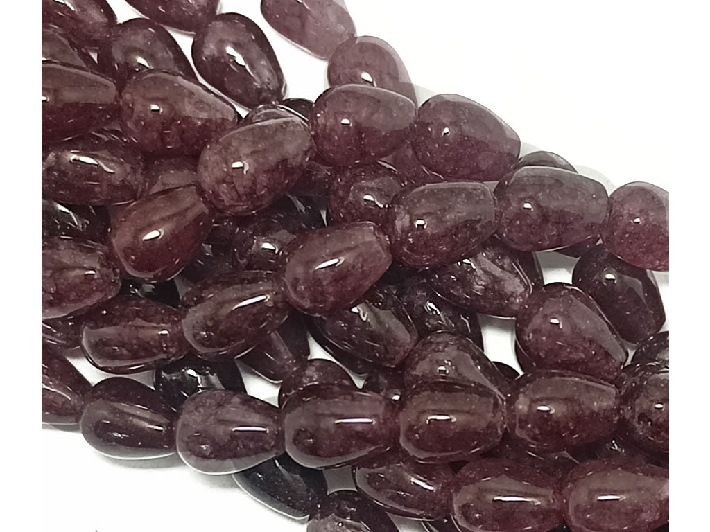 Dark Maroon Drop Natural Jade Stones