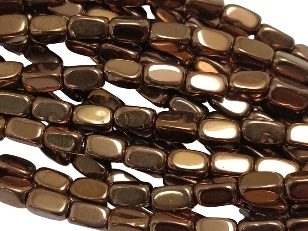 Bronze Oval Shaped Haemetite Metal Beads