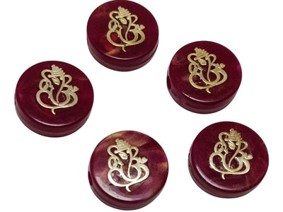 Wine Circular Resign Ganpati Charms