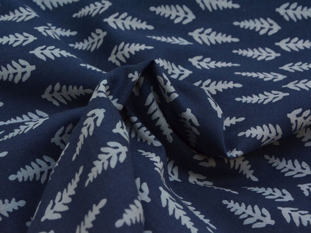 Indigo Ajrakh Blue Pure Cotton Fabric
