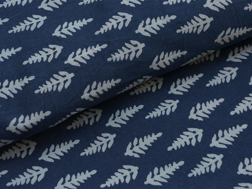 Indigo Ajrakh Blue Pure Cotton Fabric