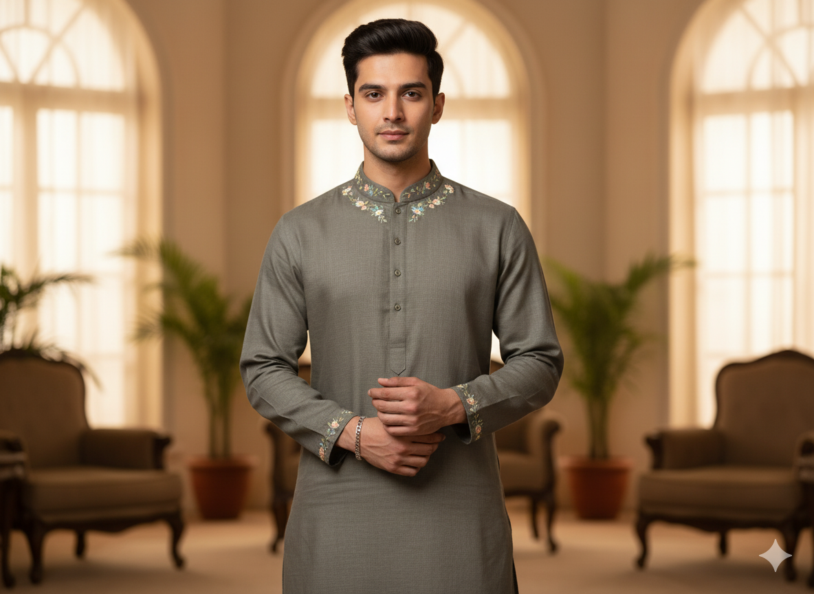 प्राकृतिक ग्रे रंग शुद्ध लिनन कपड़ा - 60 ली