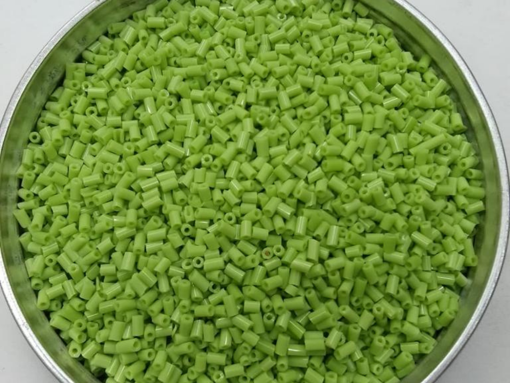 Light Green Opaque 2 Cut Glass Seed Beads- 2 mm