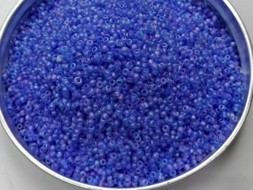 Blue Round Rocaille Glass Seed Beads- 2 mm