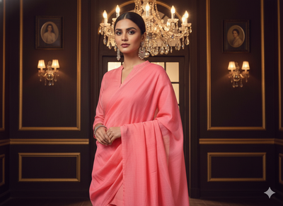 Baby Pink Plain 100% Pure Mul Mul Cotton