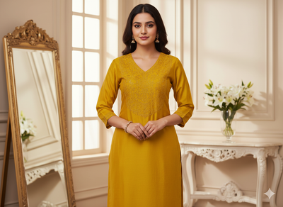 सनी पीला सादा विस्कोस गाजी सिल्क कपड़ा