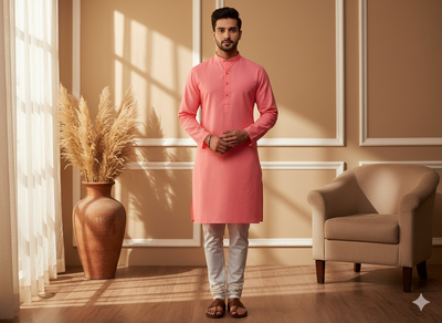 Baby Pink Plain 100% Pure Mul Mul Cotton