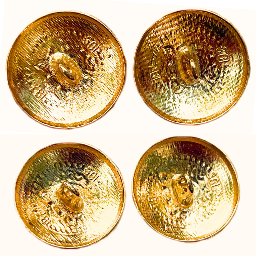 Golden & Blue King’s Favourite Royal Crest Lion Shield Eye-Catchy Design Round Shank Metal Button Blue and Golden Colour for Coat, Suit, Blazer, Sherwani, Nehru Jacket and for all Types of Clothes