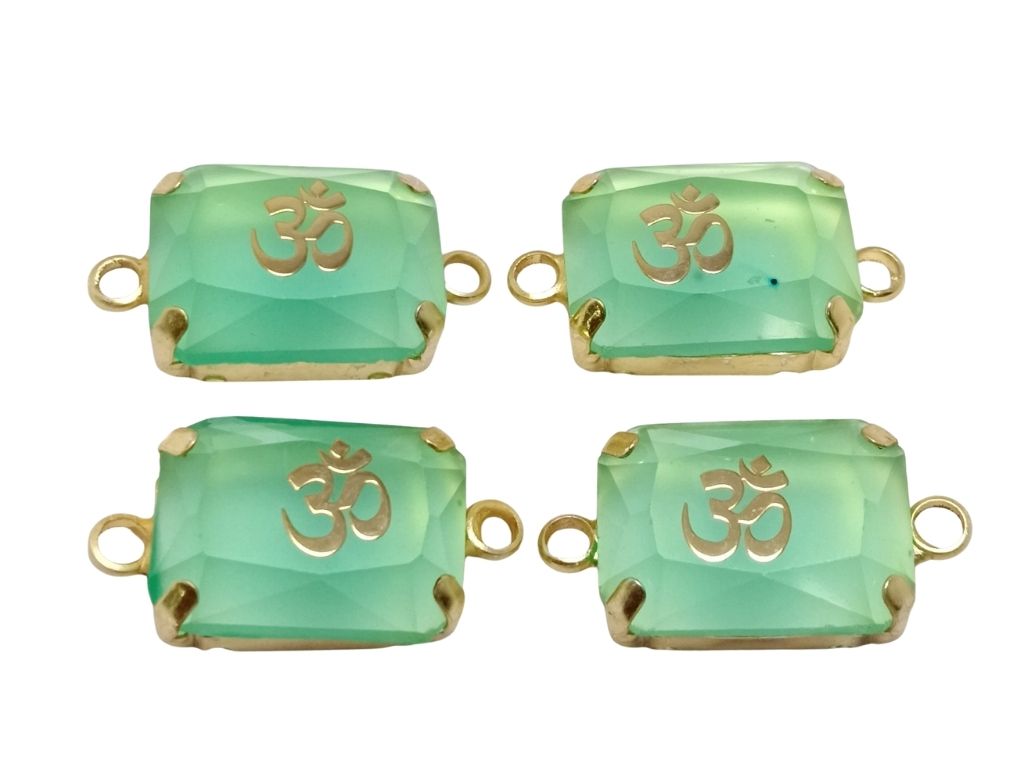 Teal Green OM Metal Charms