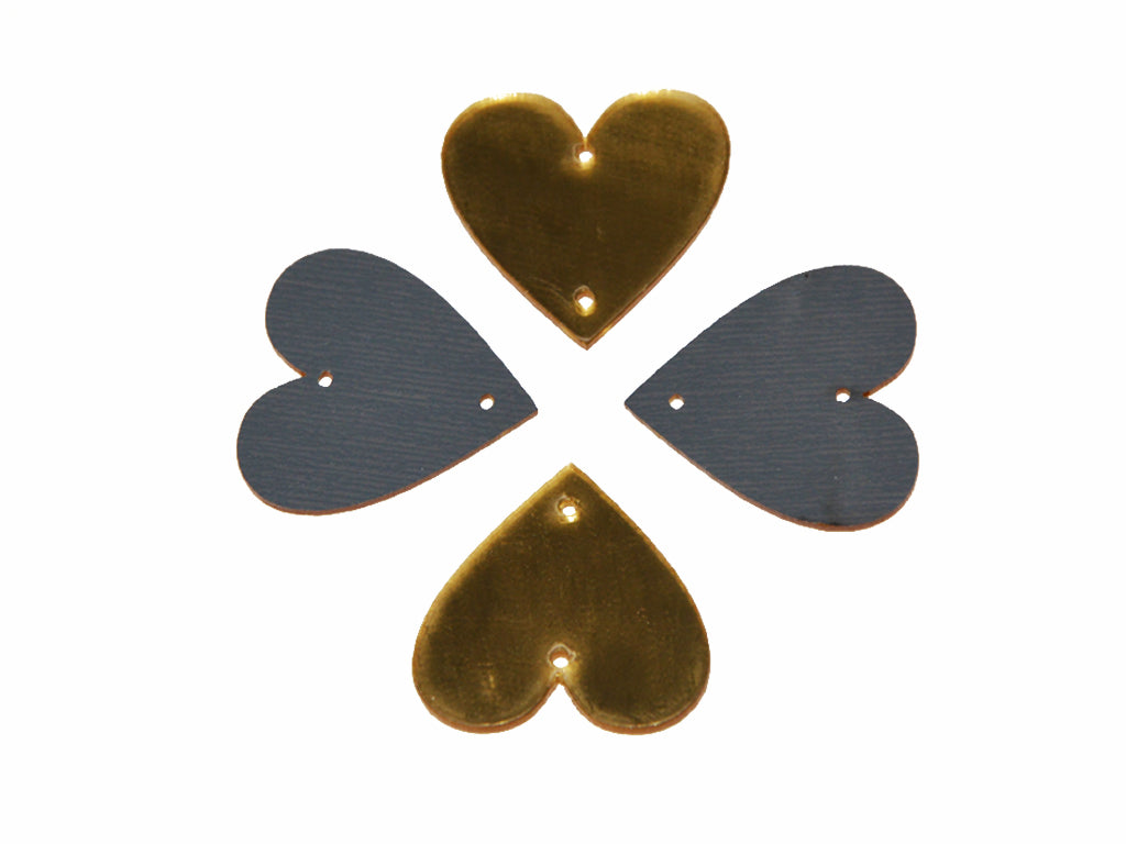 Golden Heart Acrylic Mirror