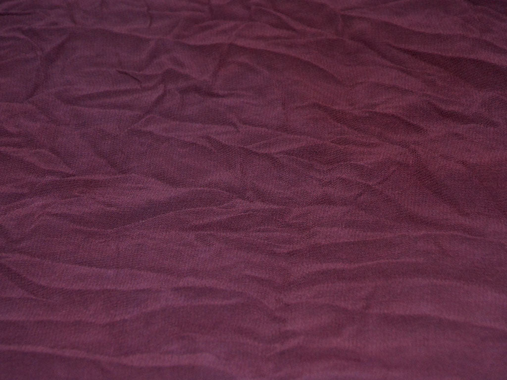 Precut Wine Plain Crushed Georgette Fabric