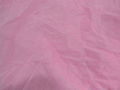 Light Pink Check Kota Doria Pure Cotton Fabric