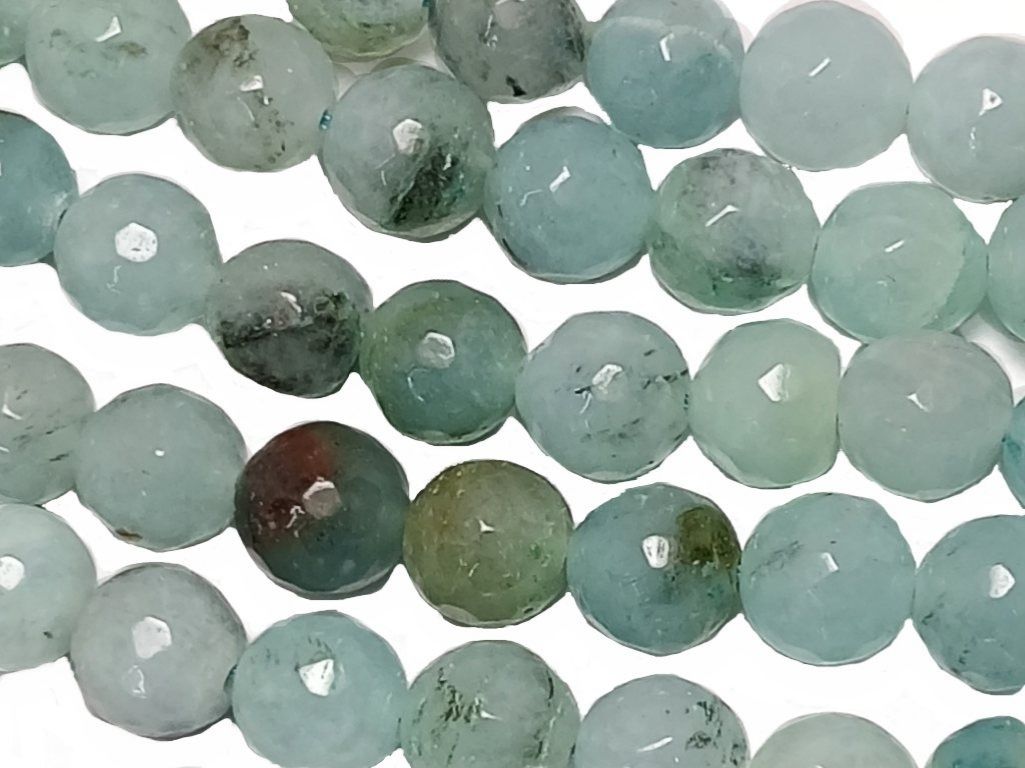 Blue 8 mm Rondelle Jade Quartz Stones