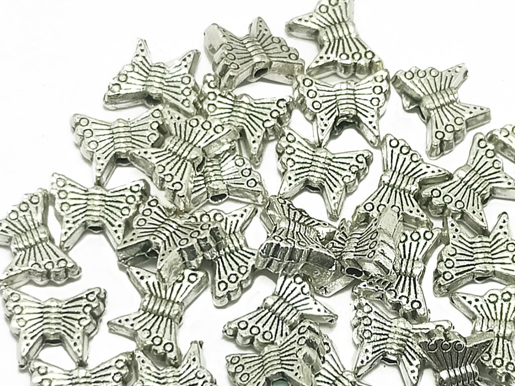 Silver Butterfly Metal Charms