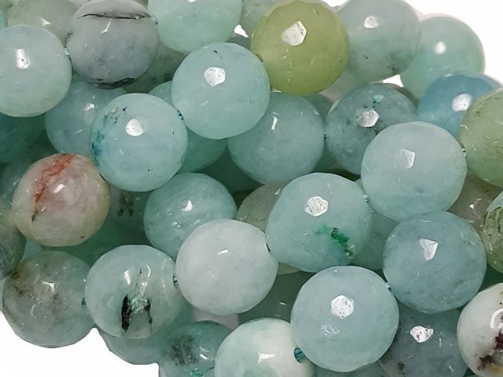 Blue 8 mm Rondelle Jade Quartz Stones