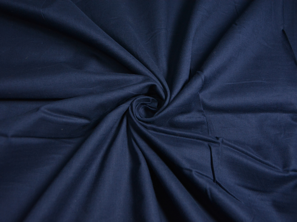 Navy Blue Plain 100% Pure Mul Mul Cotton