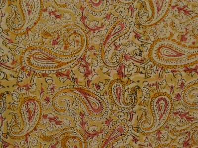 yellow-red-paisley-dye-handblock-pure-cotton-kalamkari-fabric