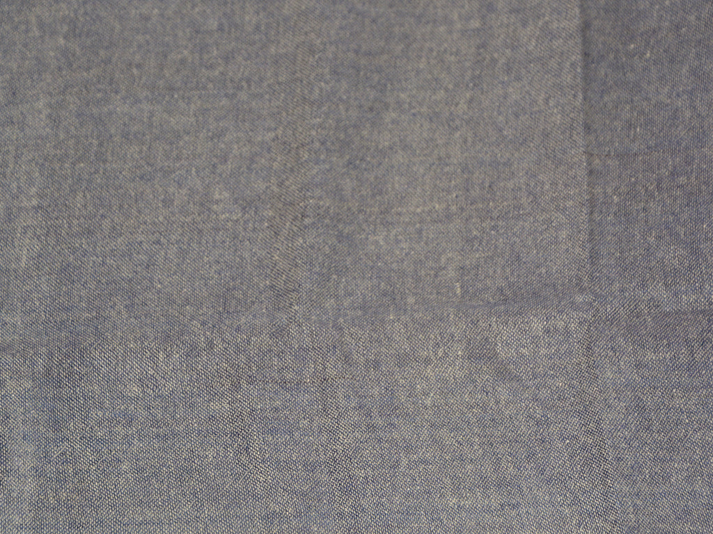 Precut of 1.5 Meter Blue With Merged White Plain Cotton Fabric