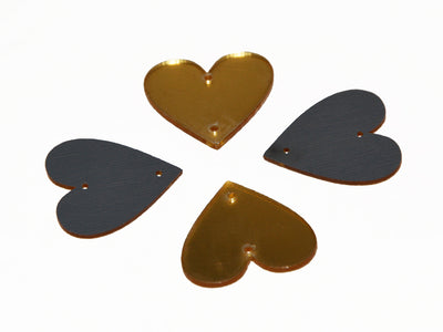 Golden Heart Acrylic Mirror