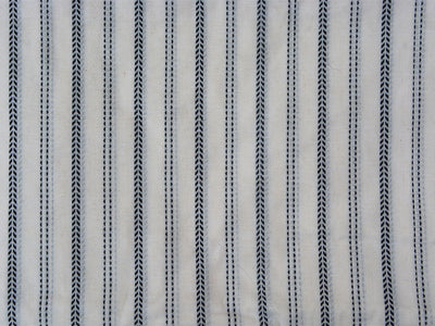 White & Black Strips Pattern Pure Cotton Jacquard Fabric