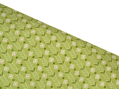 Green Stripes Pure Cotton Fabric