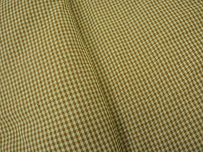 Brown Checks Yarns Dyed Pure Cotton Fabric