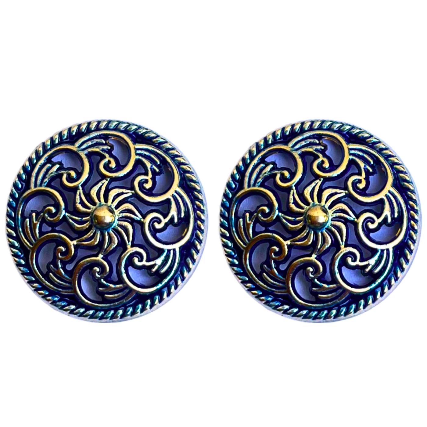 Multicolor Elegant Traditional Designer Round 1 Hole Metal Buttons