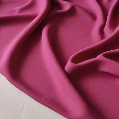 Tokiyo Magenta Plain Crepe Fabric