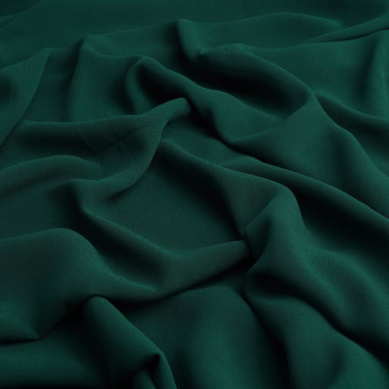 Dark Green Faux Georgette Fabric