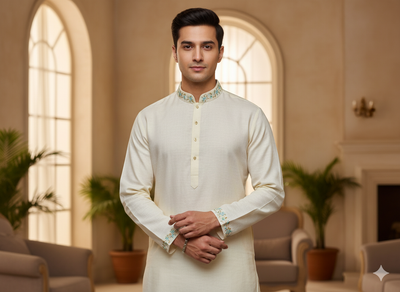 क्रीम प्लेन शुद्ध लिनन 60 ली फ़ैब्रिक