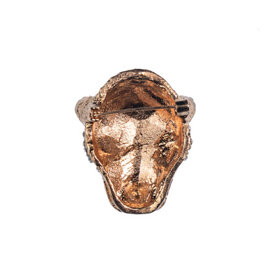 Golden Panther Metal Brooch