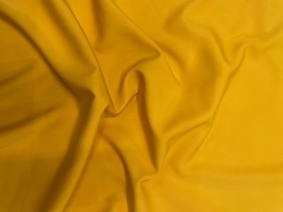 Tokiyo Golden Yellow Plain Crepe Fabric