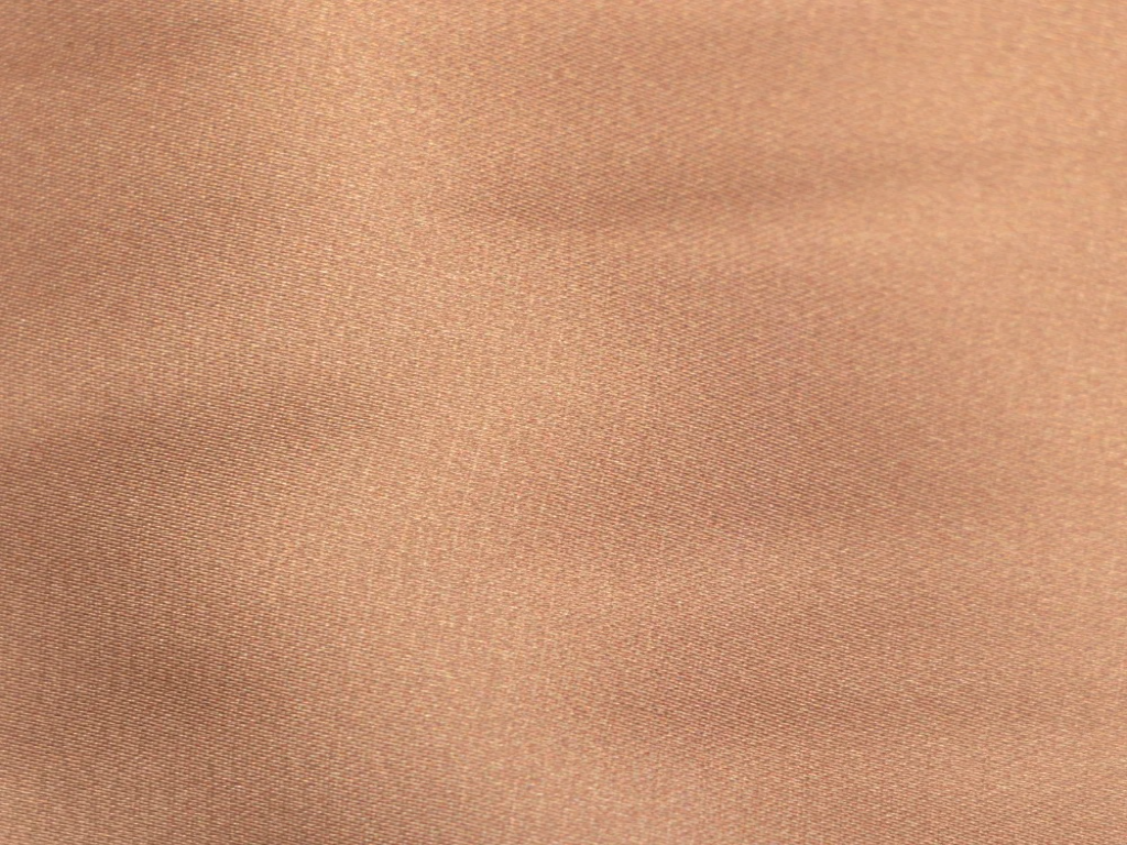 Rich Caramel Plain Blooming Satin Fabric