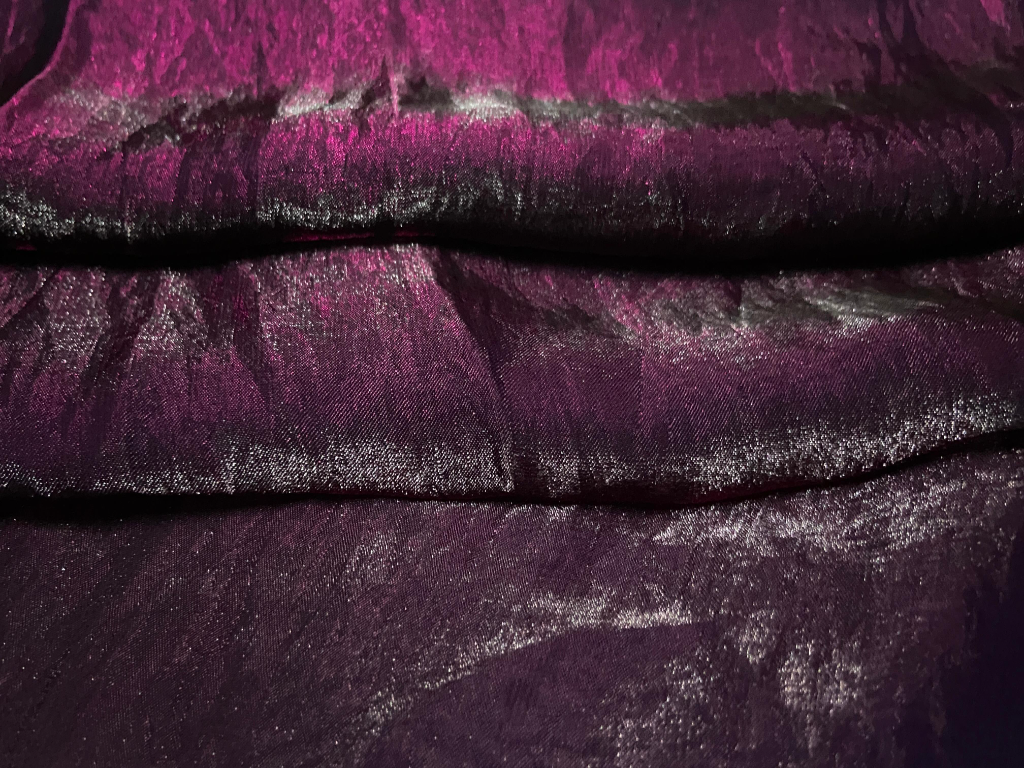 Luxuries Iridescent Purple Heavy Fendi Silk