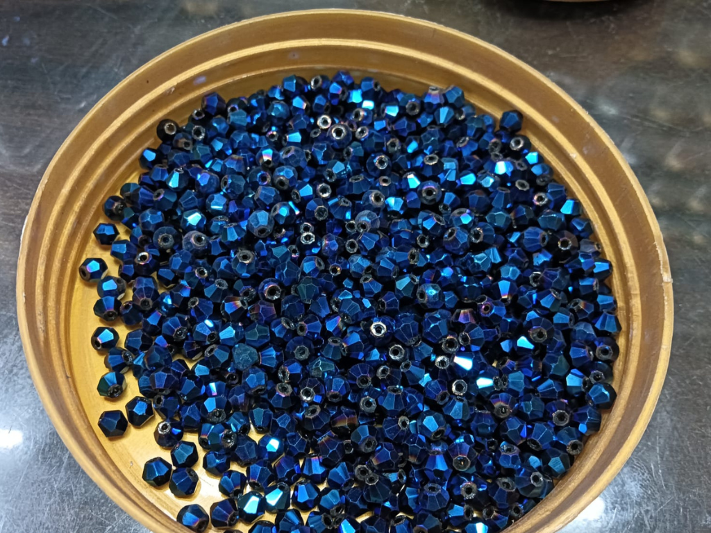 Deep Blue Bicone Crystal Glass Beads (Wholesale)