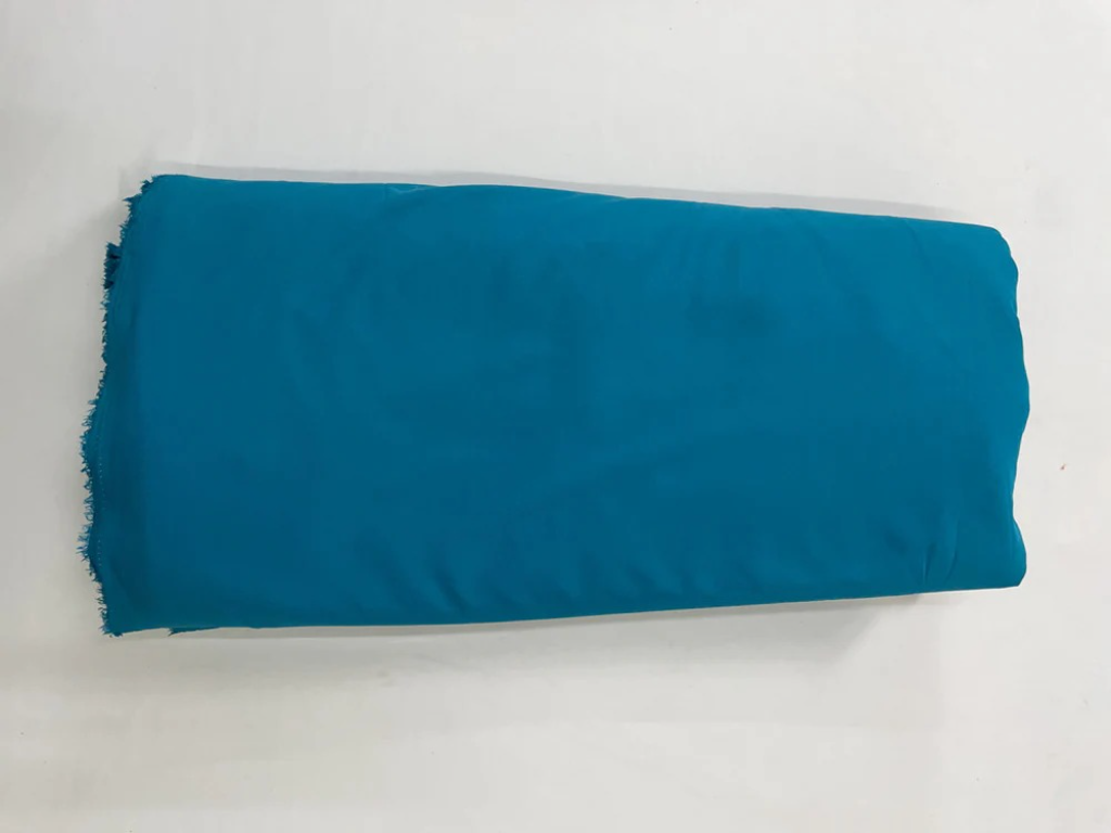 Tokiyo Turquoise Plain Crepe Fabric