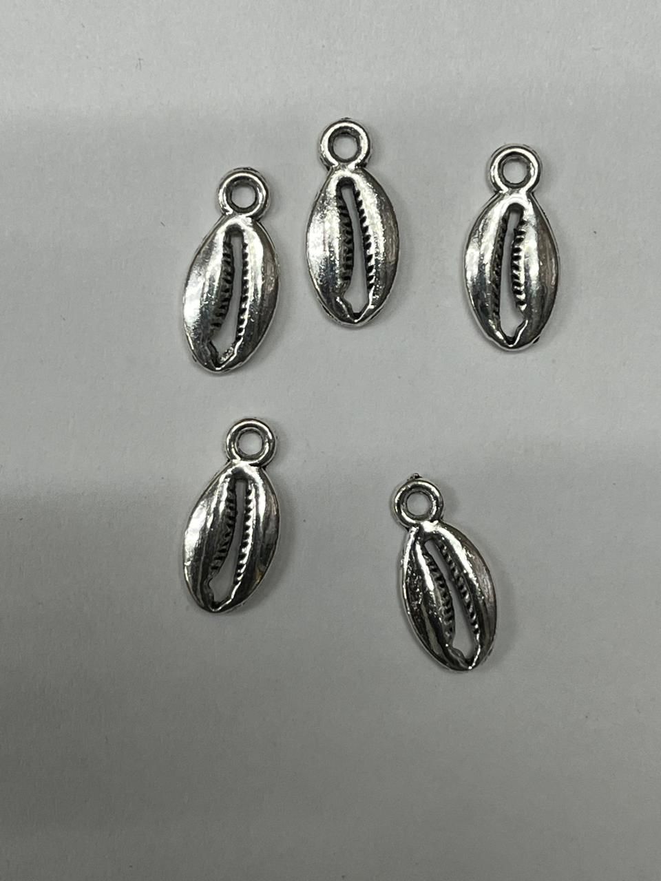 Silver Shell Metal Charms