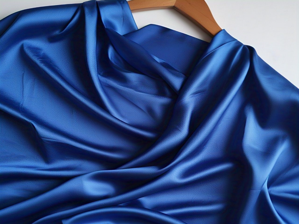 Blooming Royal Blue Plain Satin Fabric