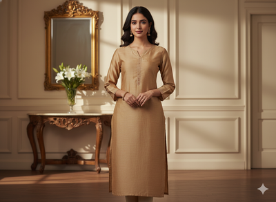 सुनहरा भूरा सादा शुद्ध विस्कोस गाजी रेशम कपड़ा