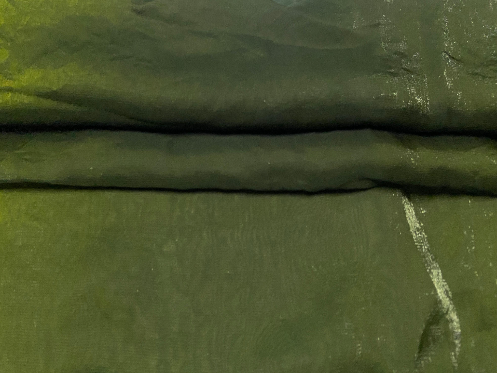 Luxuries Olive Green Heavy Fendi Silk