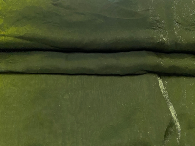 Luxuries Olive Green Heavy Fendi Silk