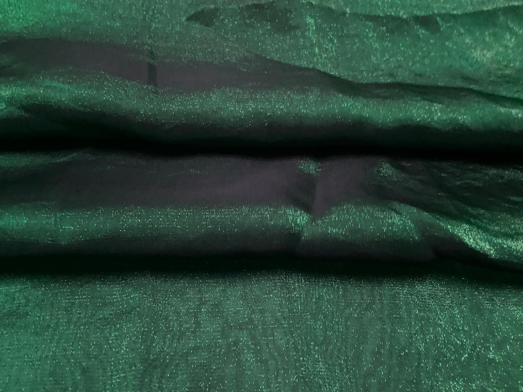 Luxuries Emerald Green Heavy Fendi Silk