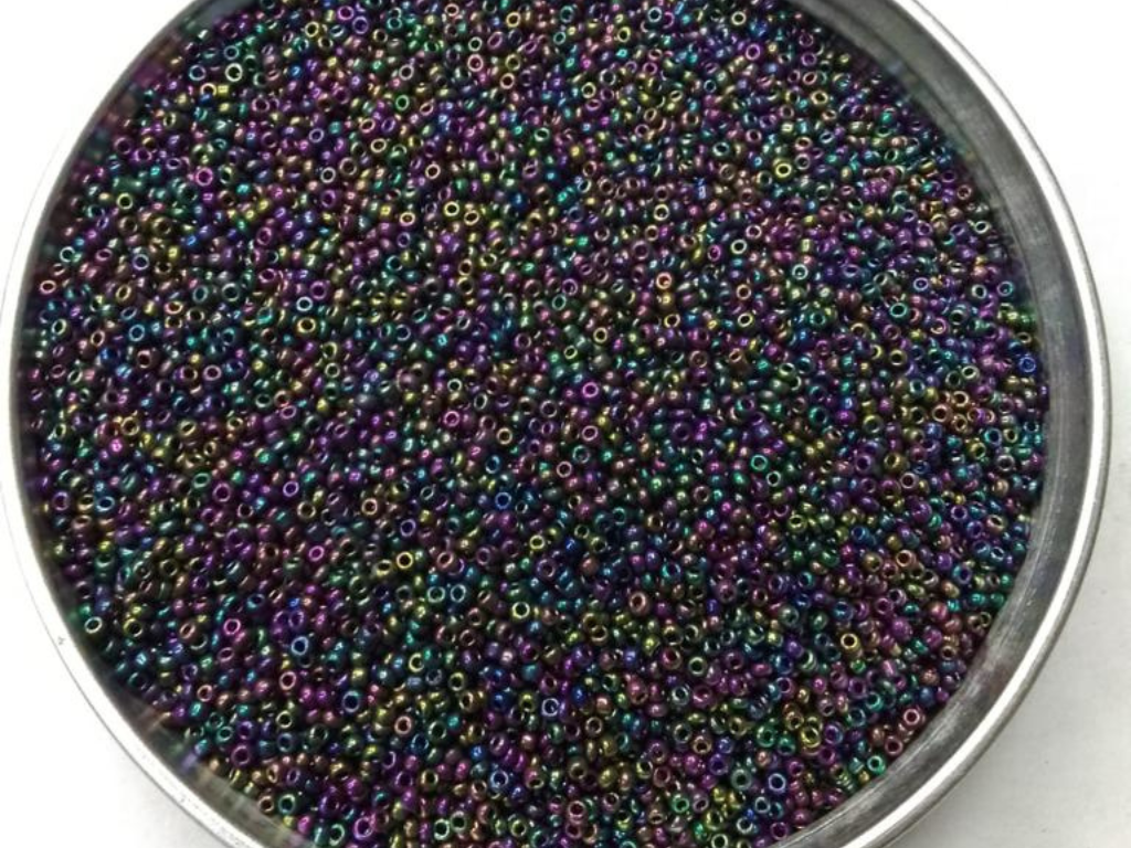 Multicolour Rainbow Round Rocaille Glass Seed Beads (Wholesale)