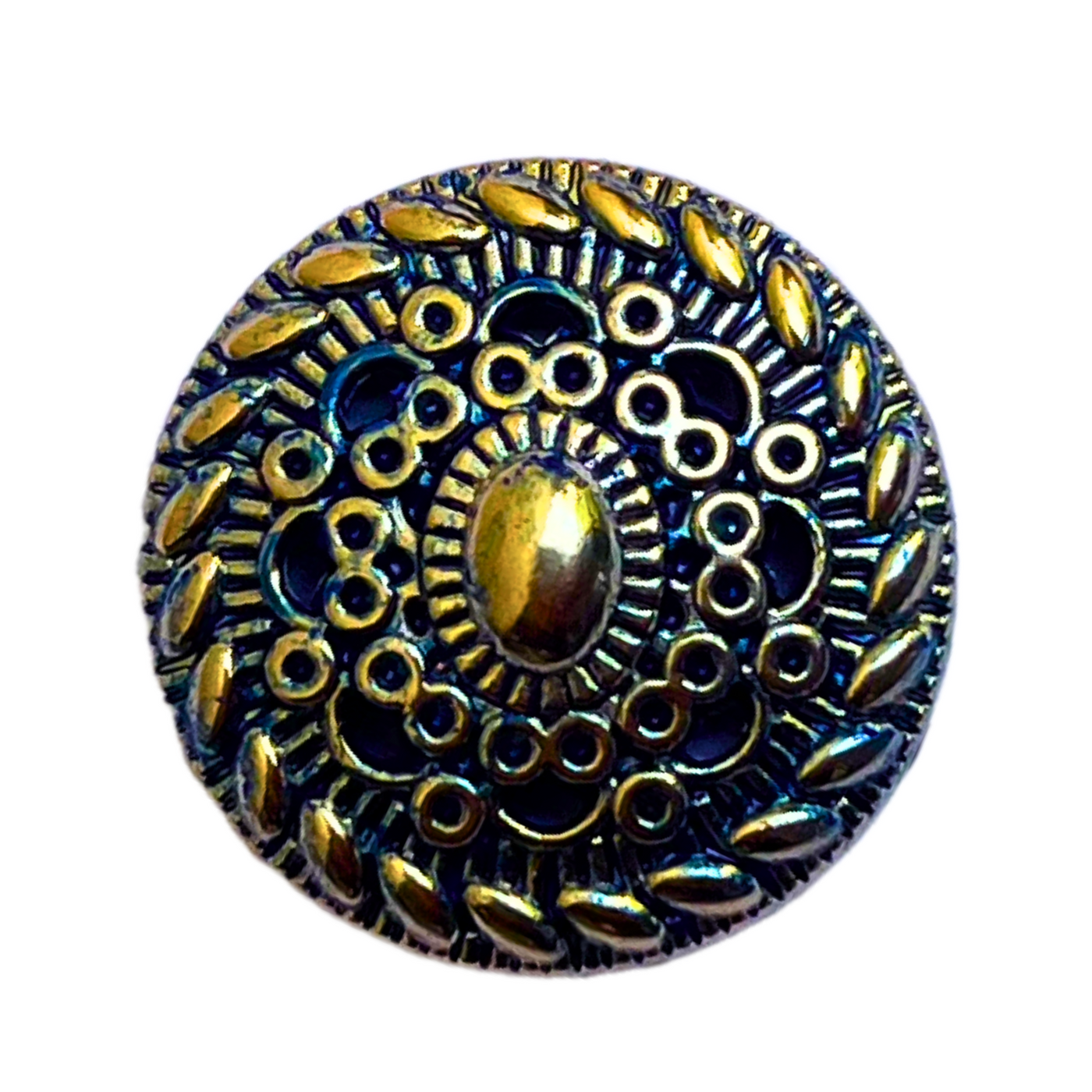 Blue & Golden Designer Metal Buttons