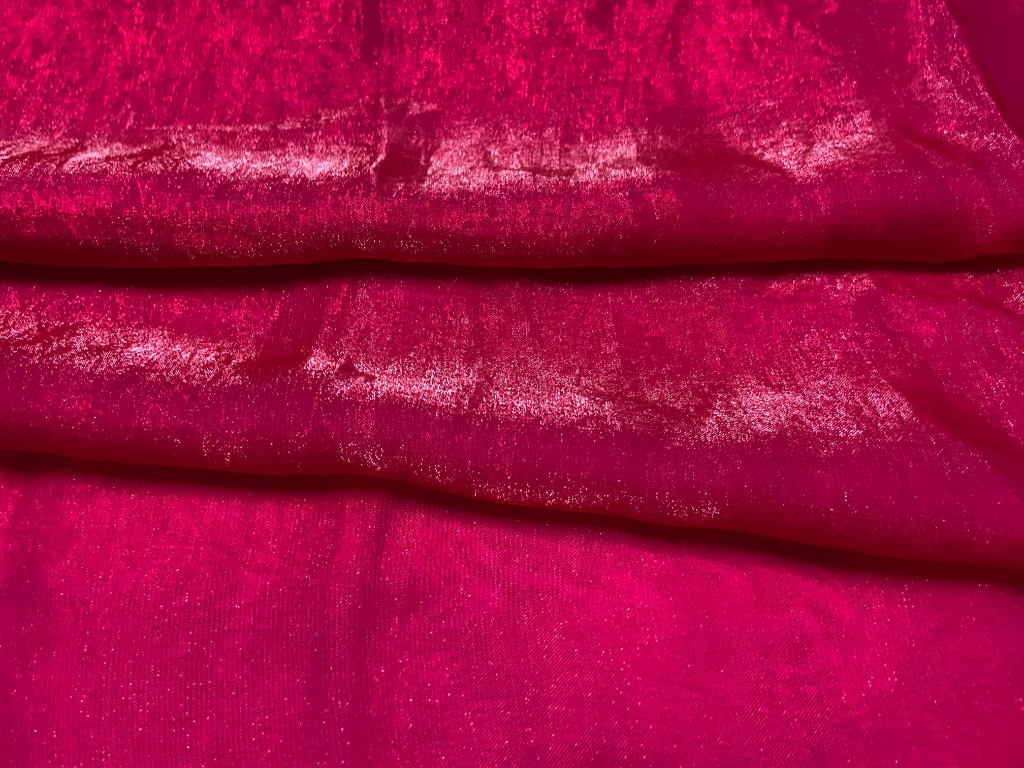 Luxuries Iridescent Fuchsia Heavy Fendi Silk