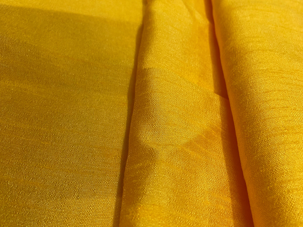 Saffron Sun Mulberry Heavy Raw Silk